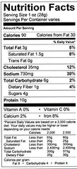 Tillamook Teriyaki Smoked Sticks ingredients close-up showing simple ingredients