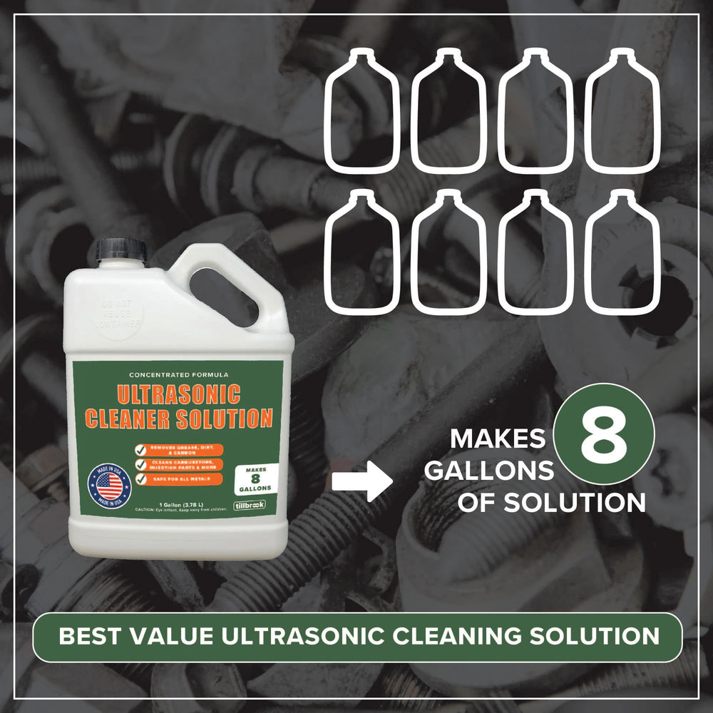 Tillbrook carburetor parts cleaning shows grime removal from tight passages.