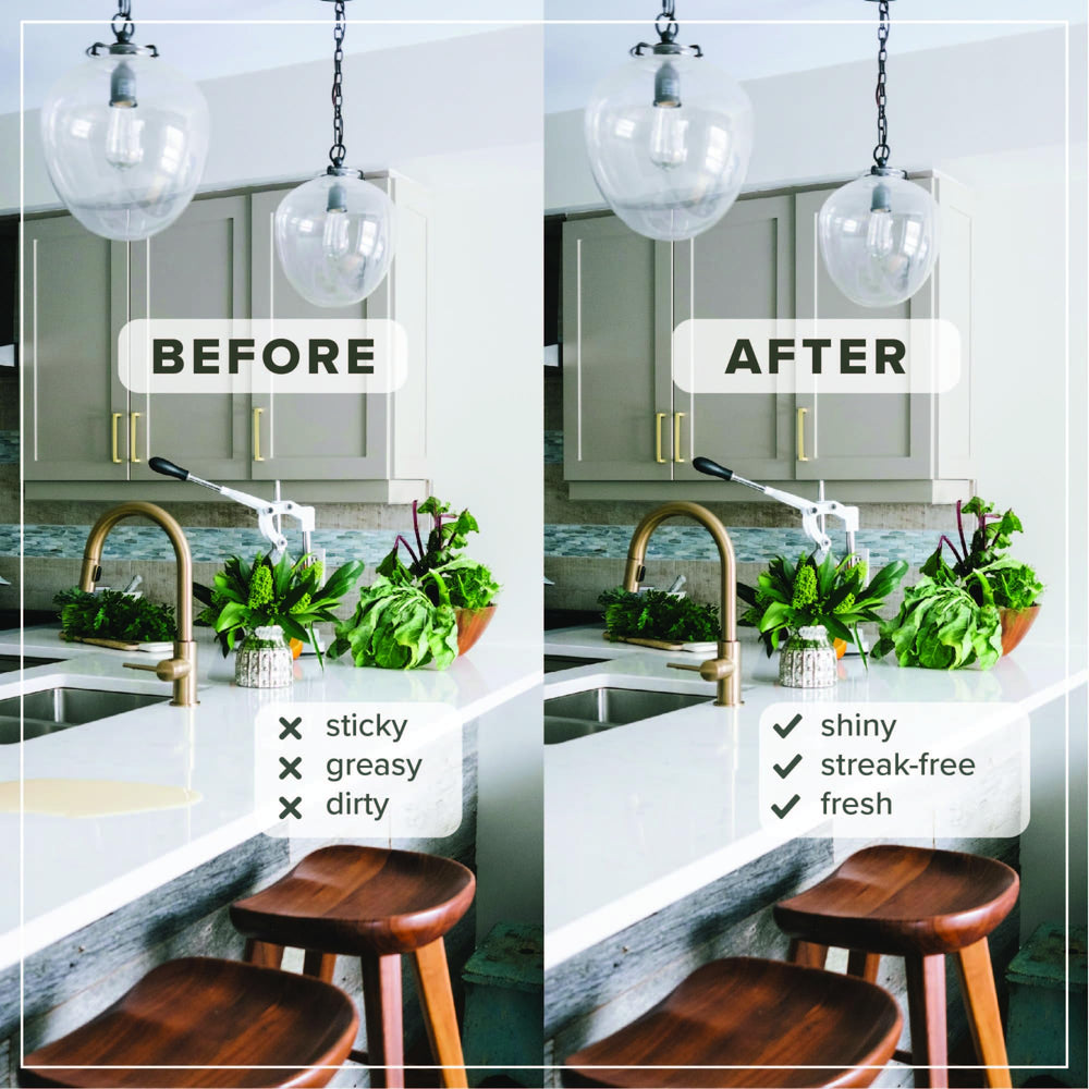 Tillbrook Cleaning Vinegar dissolves mineral deposits on grout and tiles