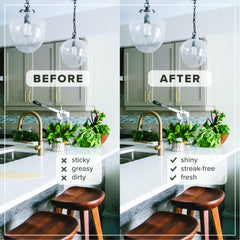 Tillbrook Cleaning Vinegar dissolves mineral deposits on grout and tiles