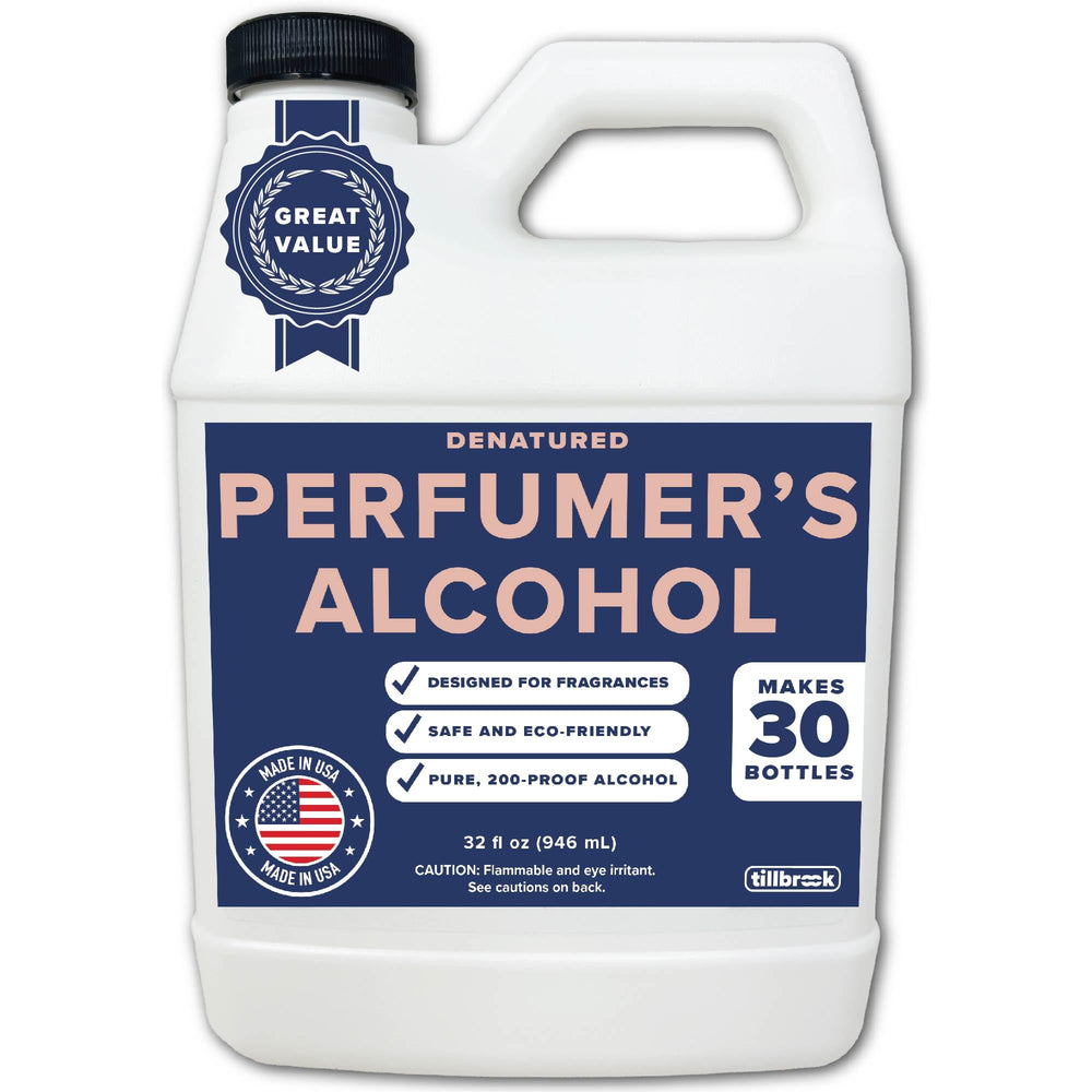 Tillbrook Perfumer's Alcohol 32oz bottle ready for fragrance creation