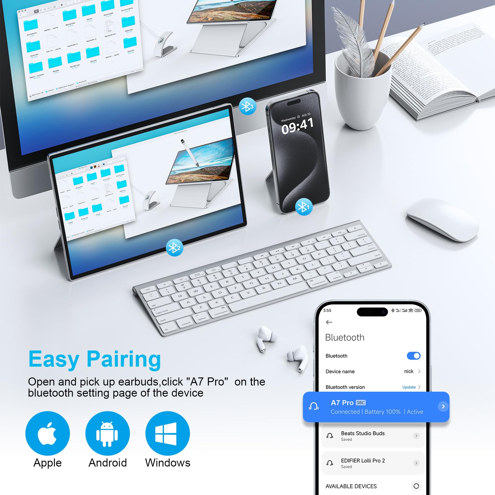 tiloqua HiFi stereo earbuds with a 13.2mm dynamic driver for rich music.