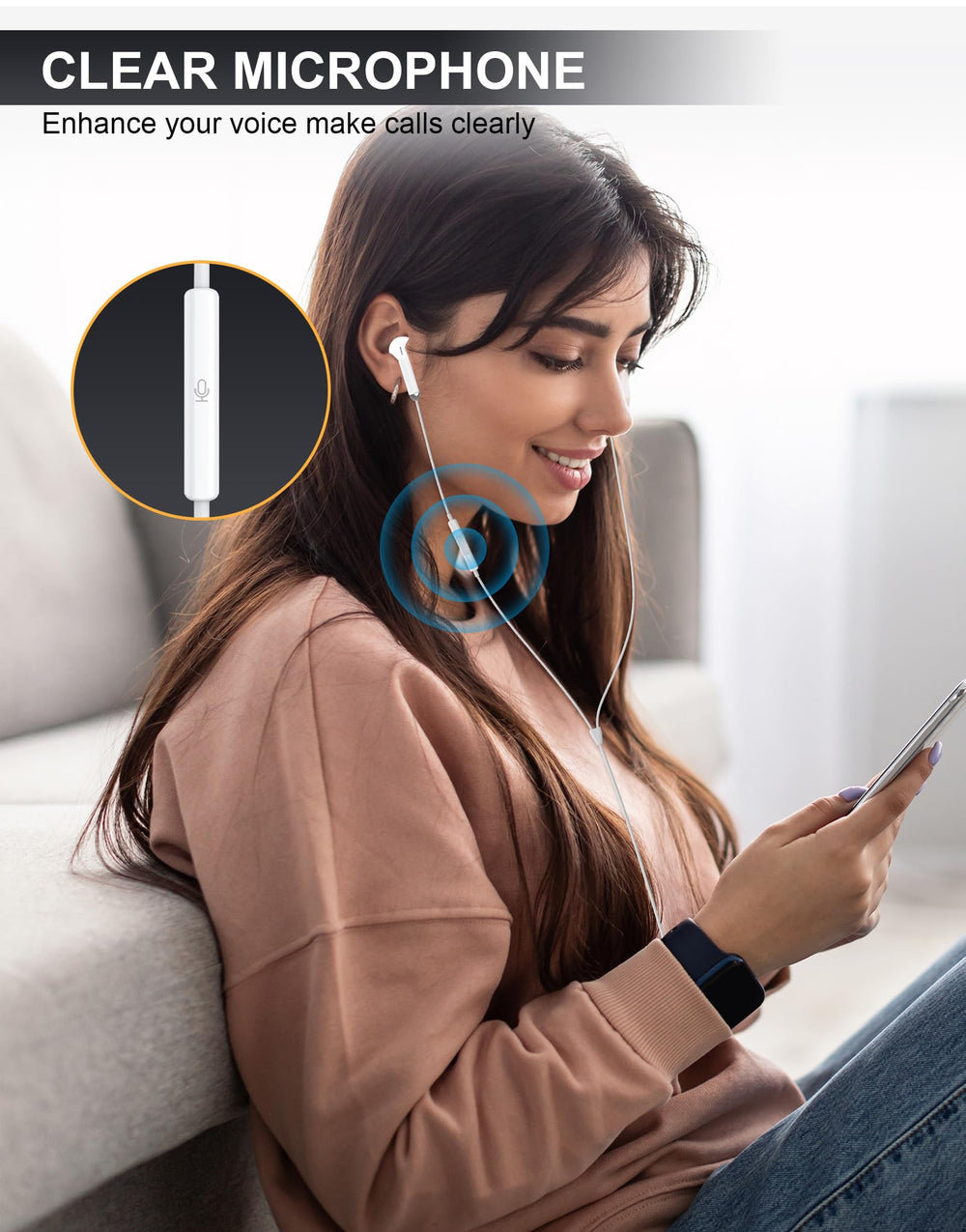 tiloqua USB-C headphones stable wired connection during workouts