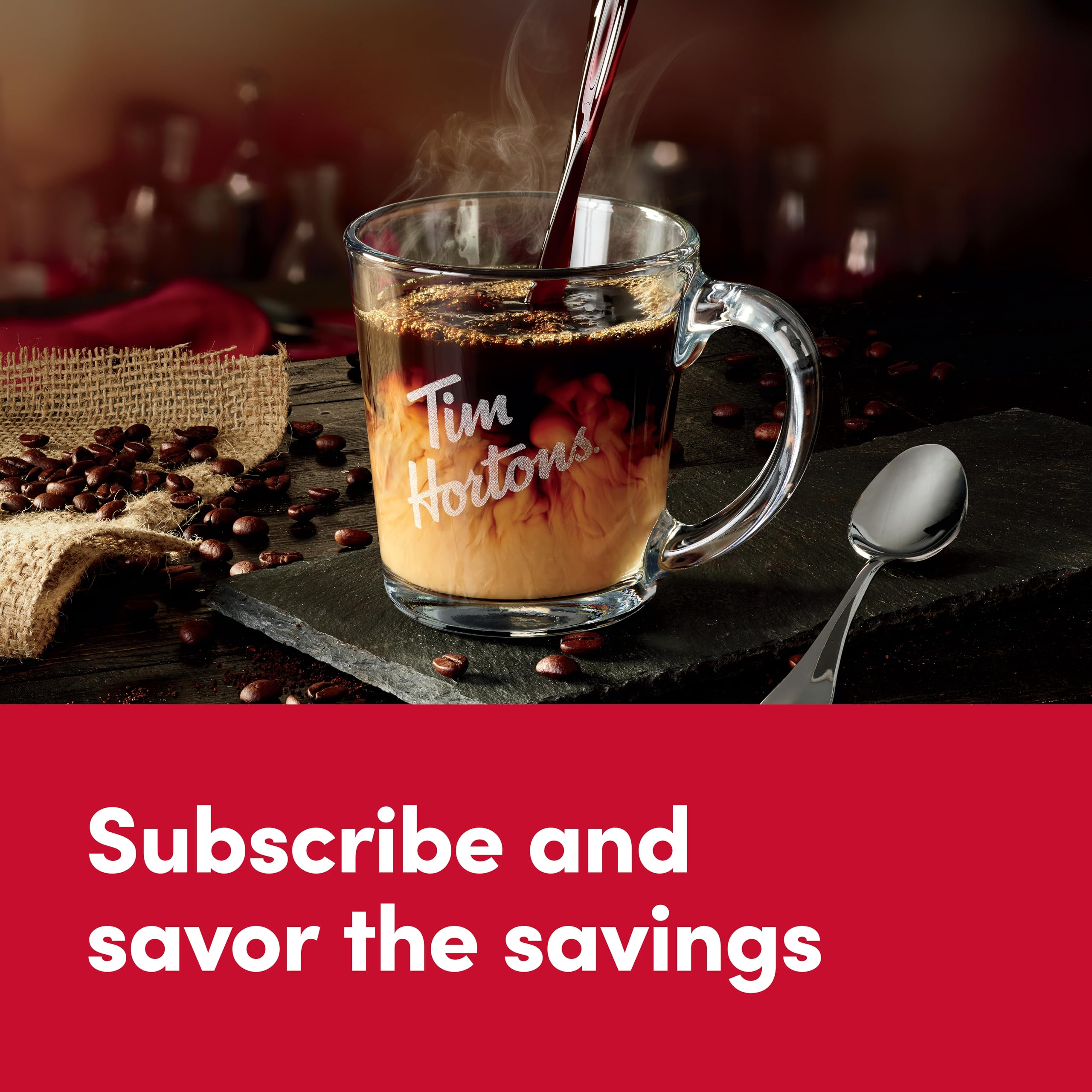 Arabica-based Tim Hortons beans contribute consistent taste in every cup