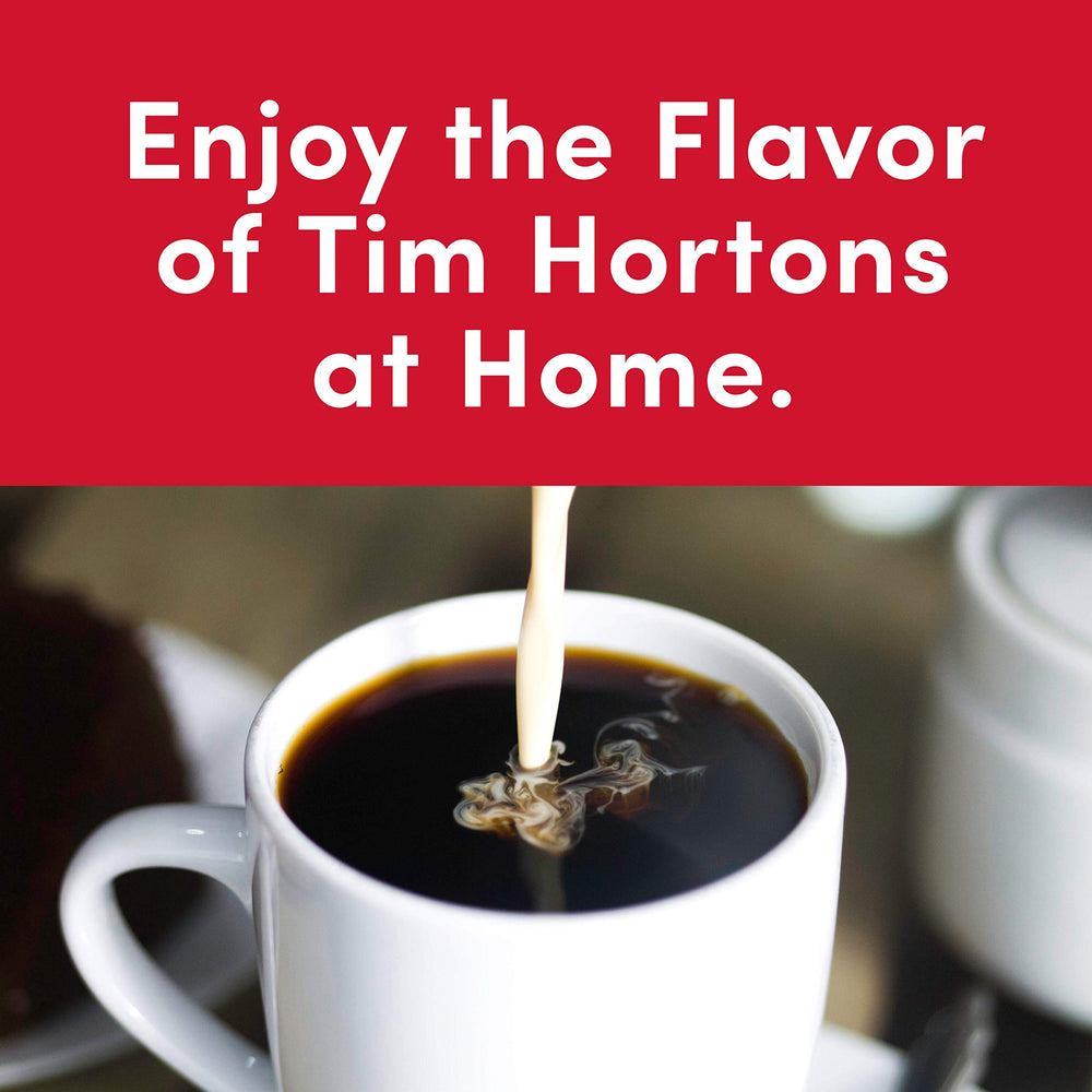 Tim Hortons cup with steam, inviting a morning brew