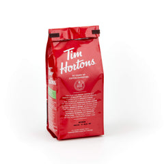 Tim Hortons Decaf Blend grounds ready for automatic coffee maker use