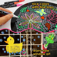 Timart glass window marker delivers bright ink for decals and art.
