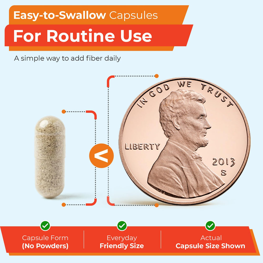 TIME-CAP LABS psyllium husk capsules label close up.