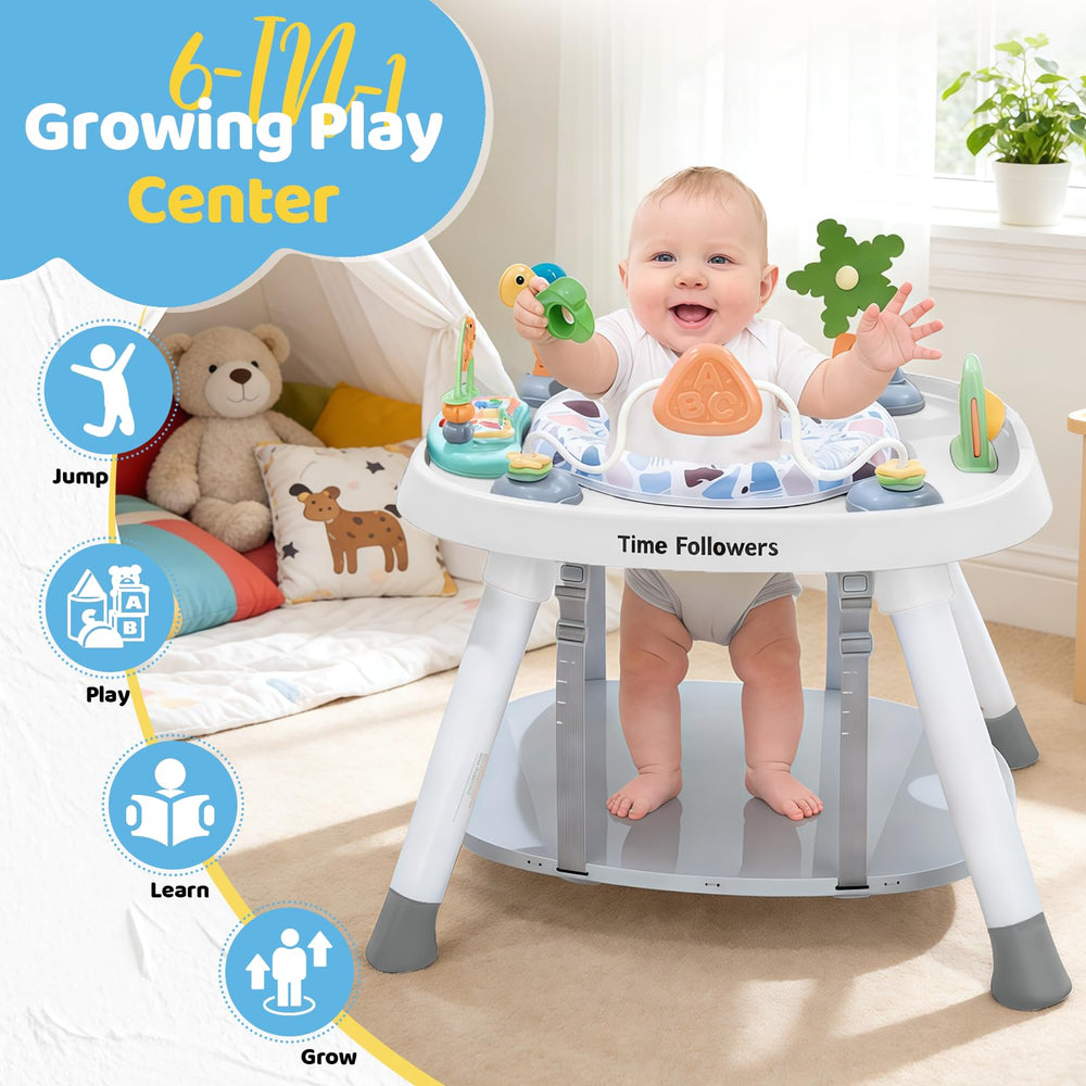 Time Followers baby jumper stage enabling gentle bouncing for tiny movers