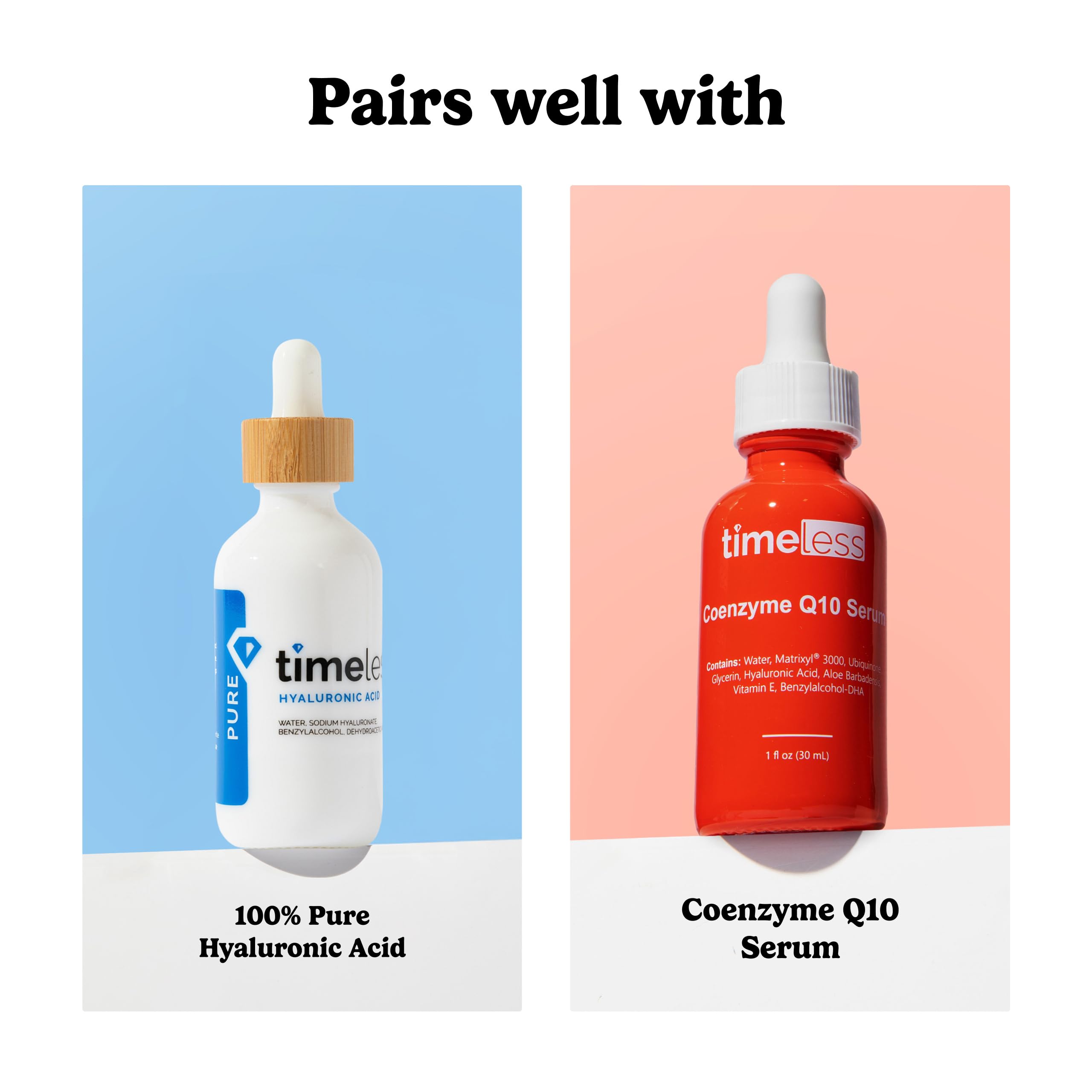 Timeless Skin Care cruelty-free packaging highlights paraben-free and fragrance-free claims