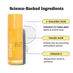 Pump action of Timeless Skin Care vitamin C serum for easy 2-3 pumps application