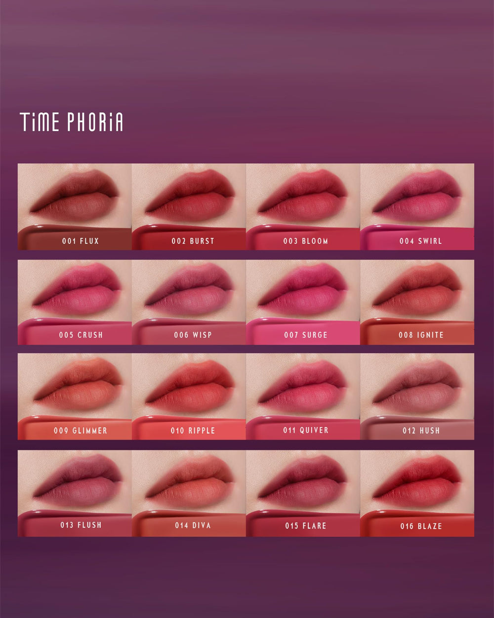 TIMEPHORIA Altera lip stain 012 Hush blurs lip lines for smooth results