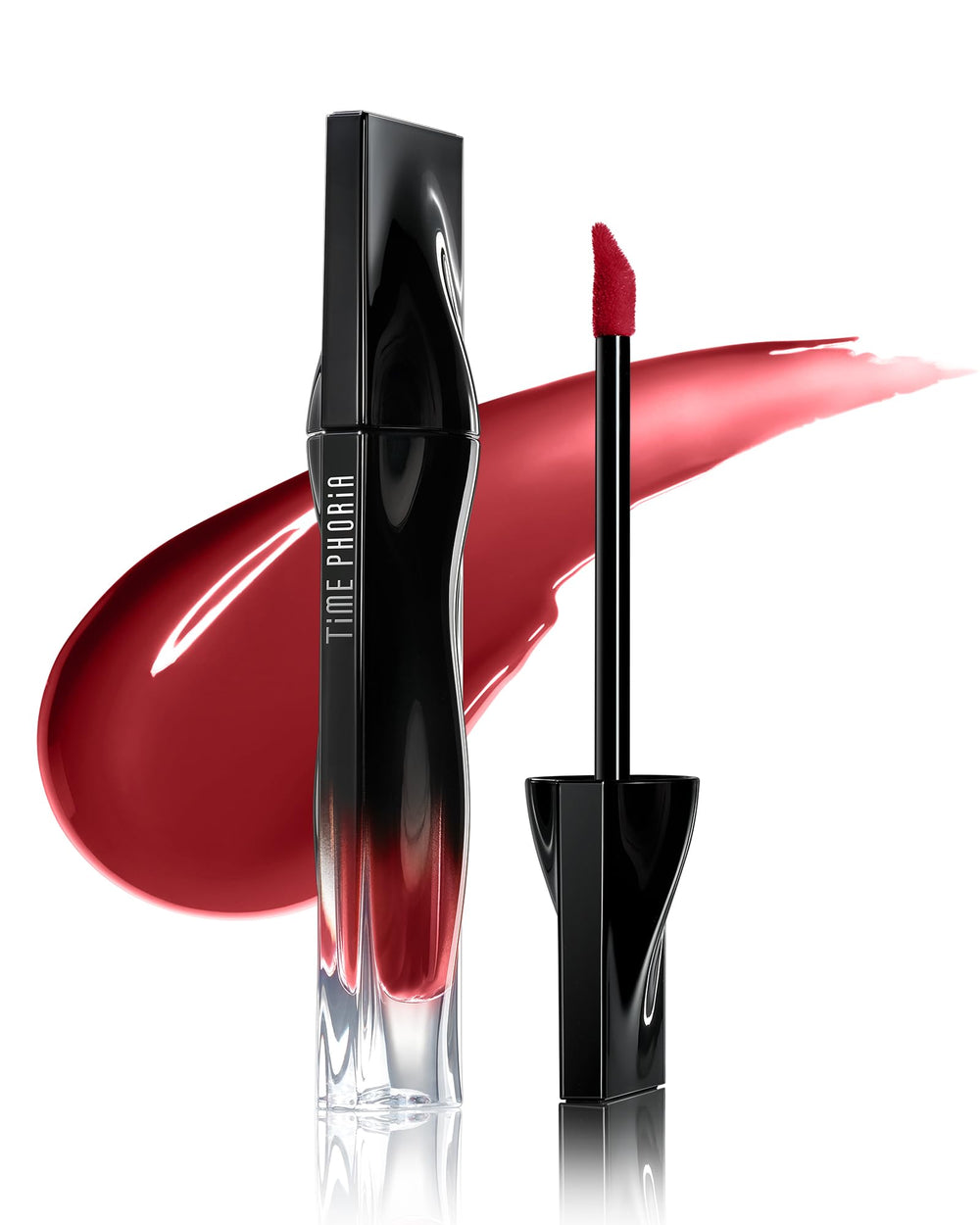 TIMEPHORIA Stellar Dust Lip Stain 09 Enigma packaging signals premium color and gift-ready presentation.