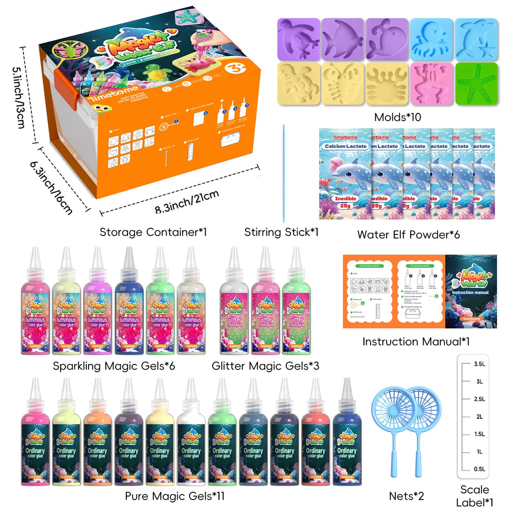 Timetome Magic Water Elf Gels array of 20 colors for mix-and-match fun