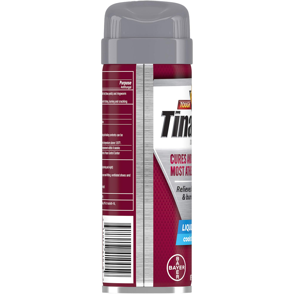 Tinactin antifungal liquid spray bottle closeup showing medicated spray