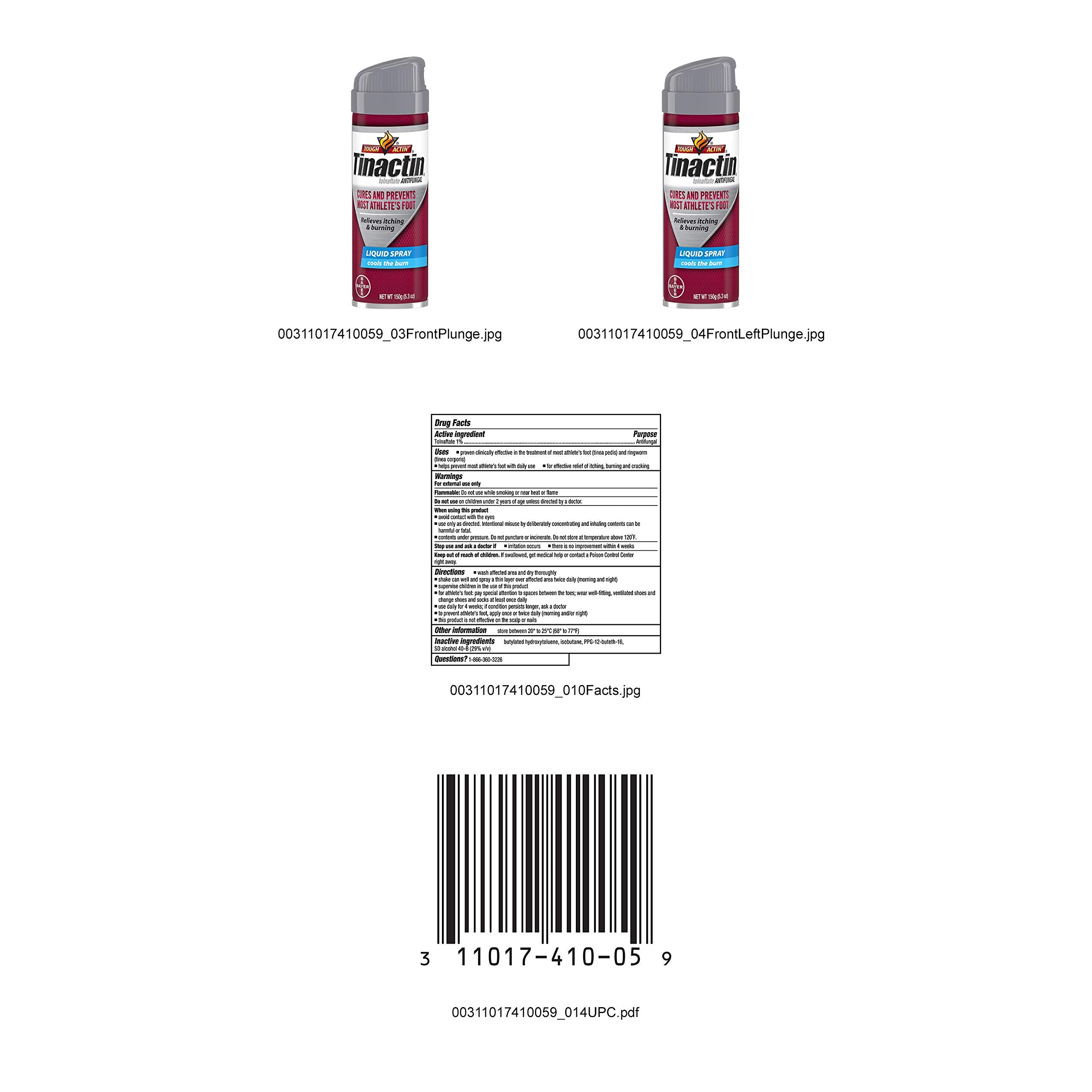 Tinactin antifungal liquid spray on foot area