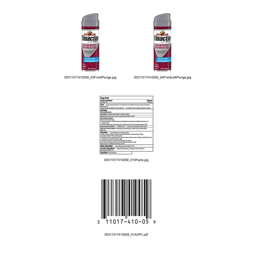Tinactin antifungal liquid spray on foot area
