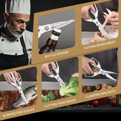 Tingling Scissors serrated blades close-up for fish scales and tough tasks