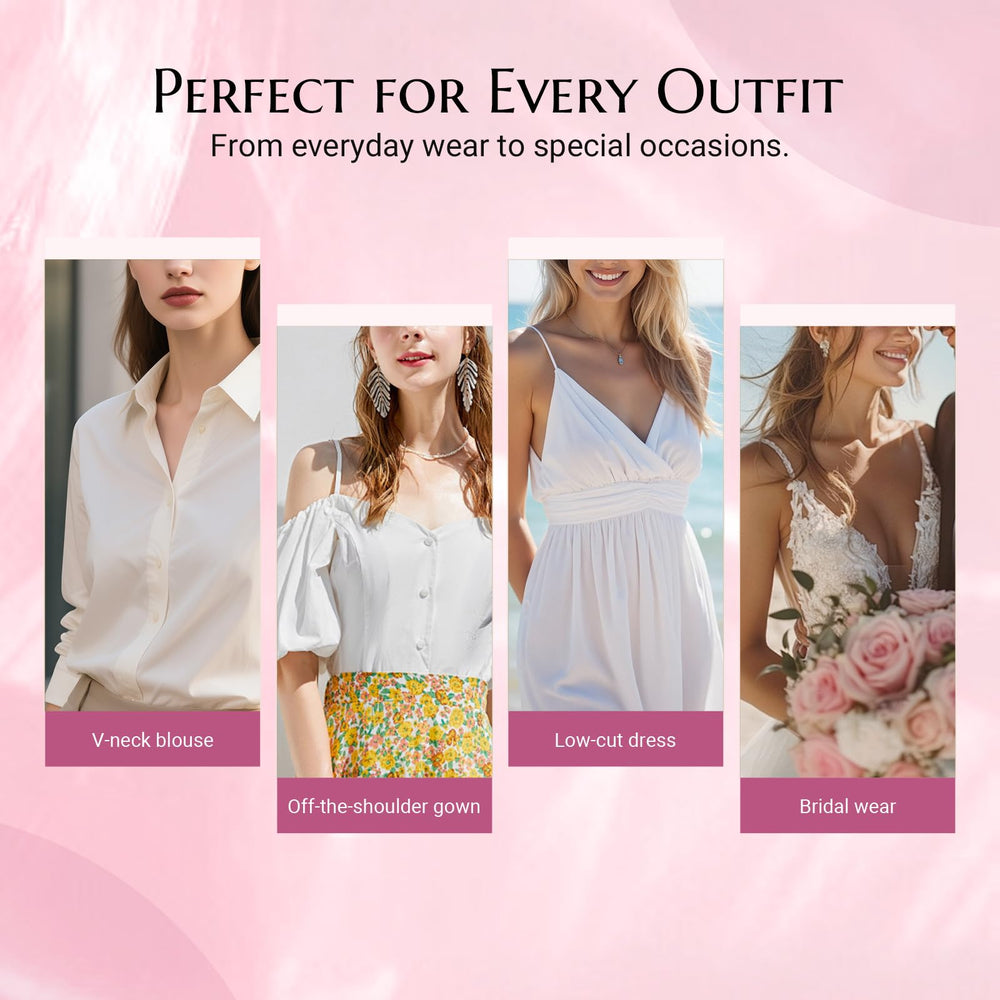 TINGOLE boob tape secures necklines and prevents wardrobe slips.