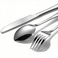 TININA 60-piece silverware spoons ideal for family meals.