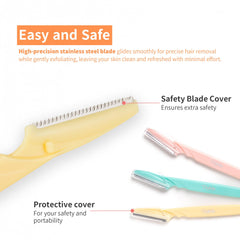 Tinkle safety cover on blade protects skin during shaving