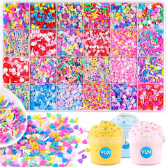 TINKRSTUFF 24-grid slime mix-ins bulk pack for versatile slime crafting
