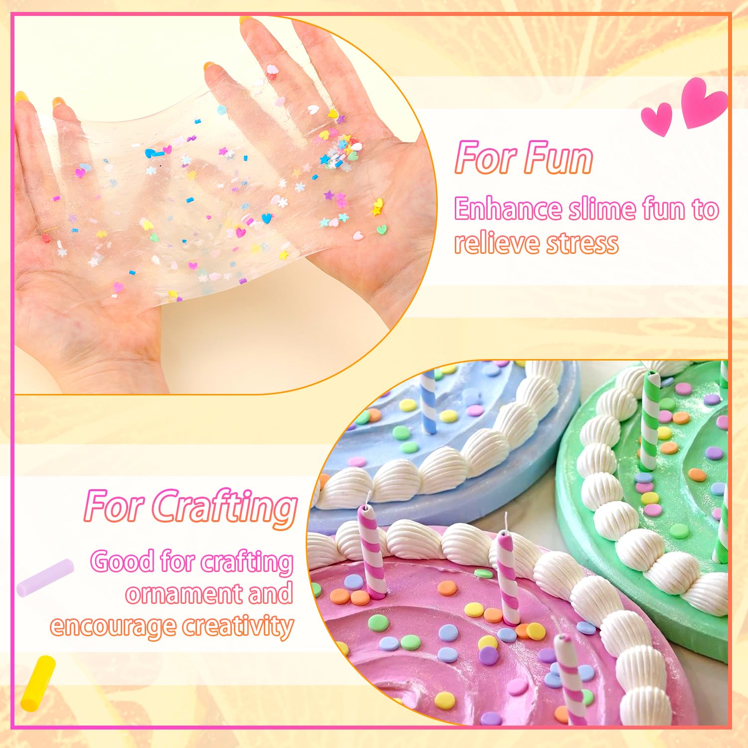 TINKRSTUFF fake sprinkles flower elevate slime designs and scrapbooking details