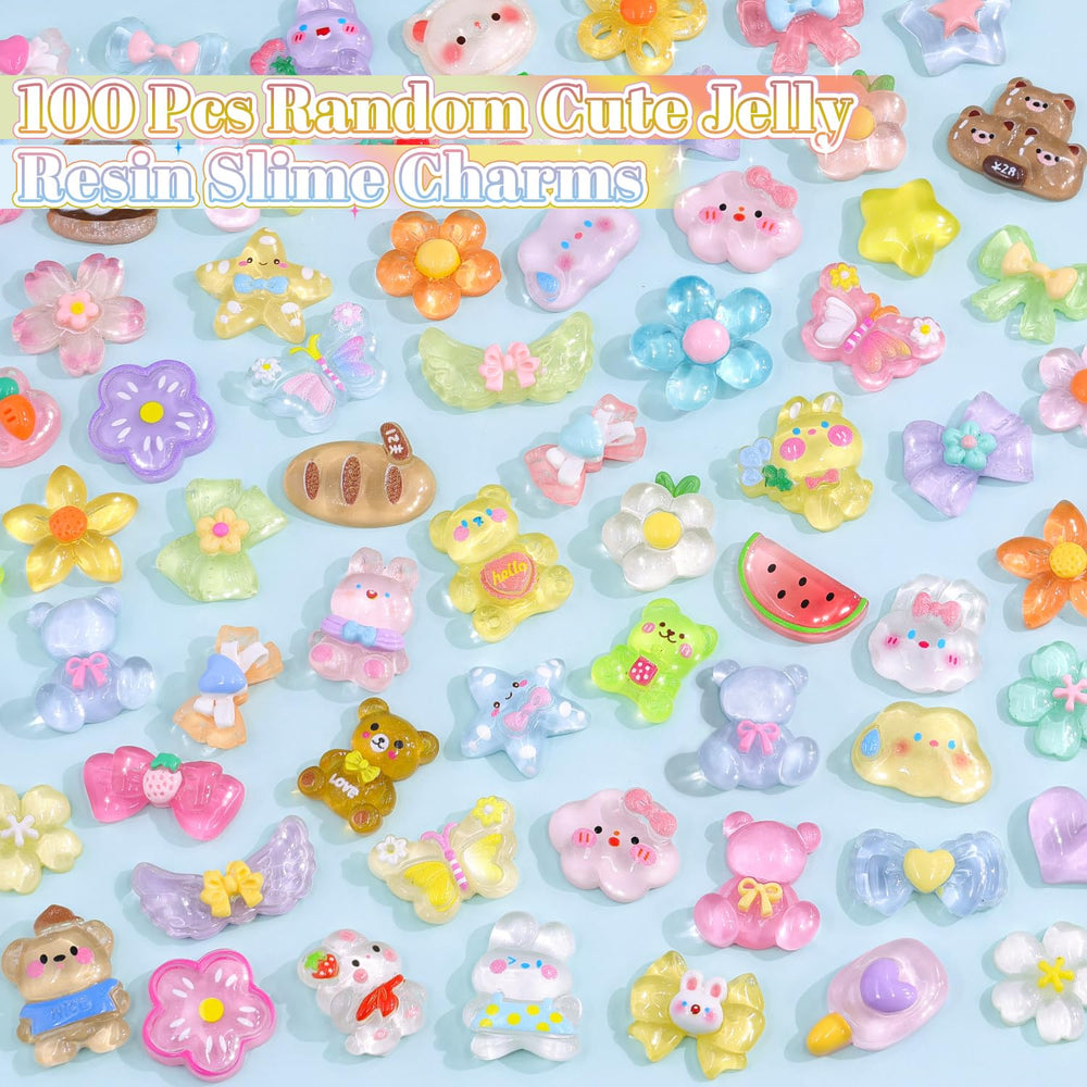 TINKRSTUFF slime charms color variety 100pc pack 02 for DIY projects.
