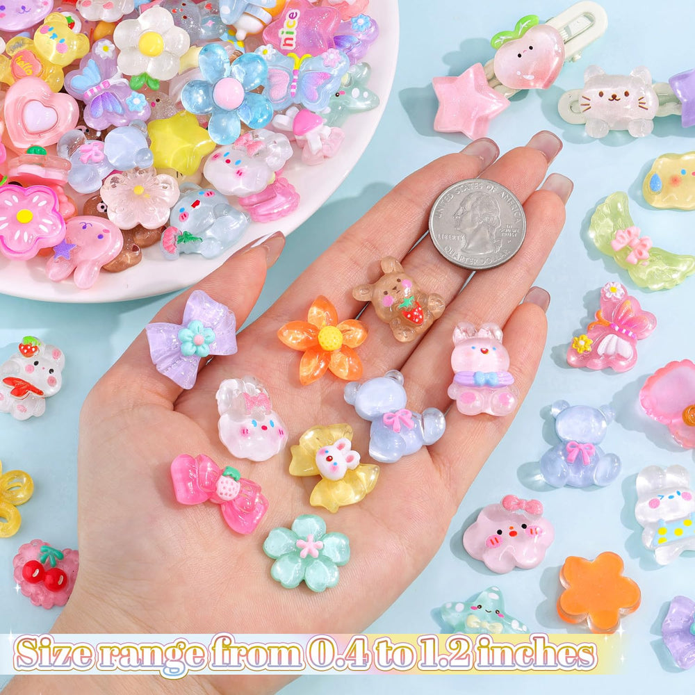 TINKRSTUFF slime charms color variety 100pc pack 03 for scrapbooking.