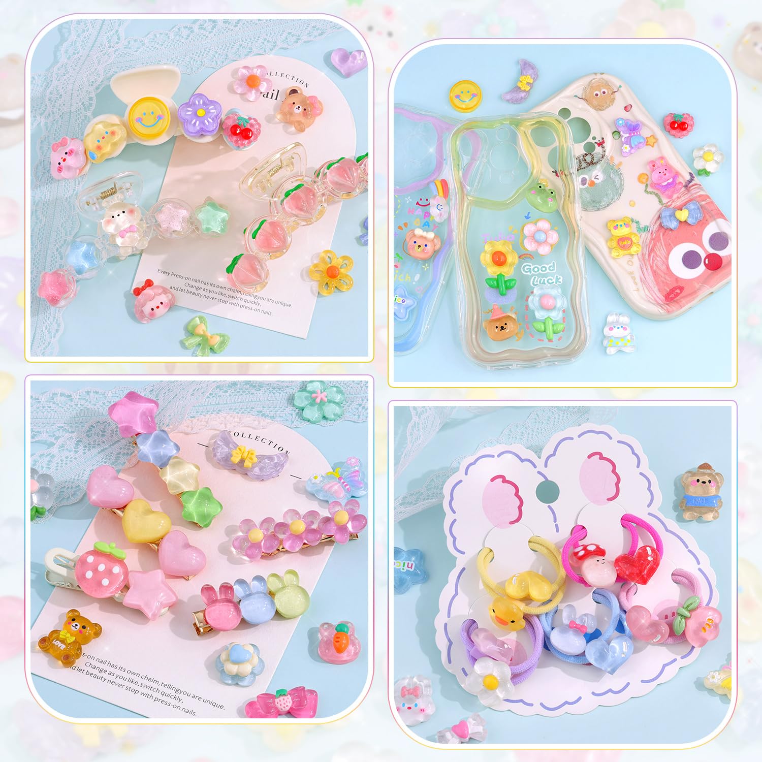 TINKRSTUFF slime charms color variety 100pc pack 06 for decoden projects.