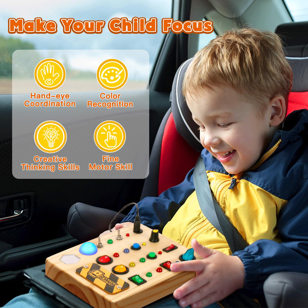 TINTECUSA Busy Board plugs invite interactive unplugging and re-plugging exploration.