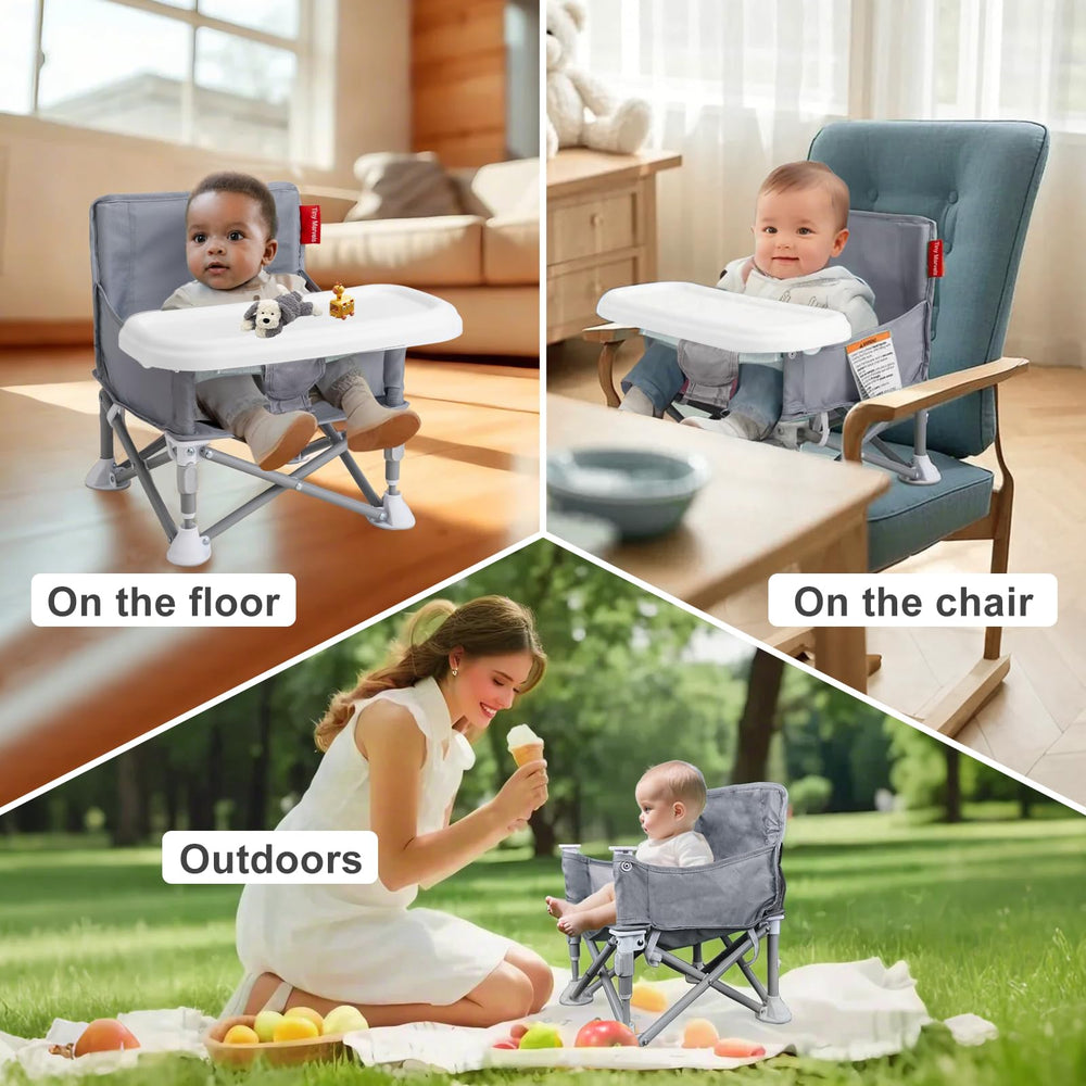 Tiny Marvels booster seat in use at a dining table for family meals.