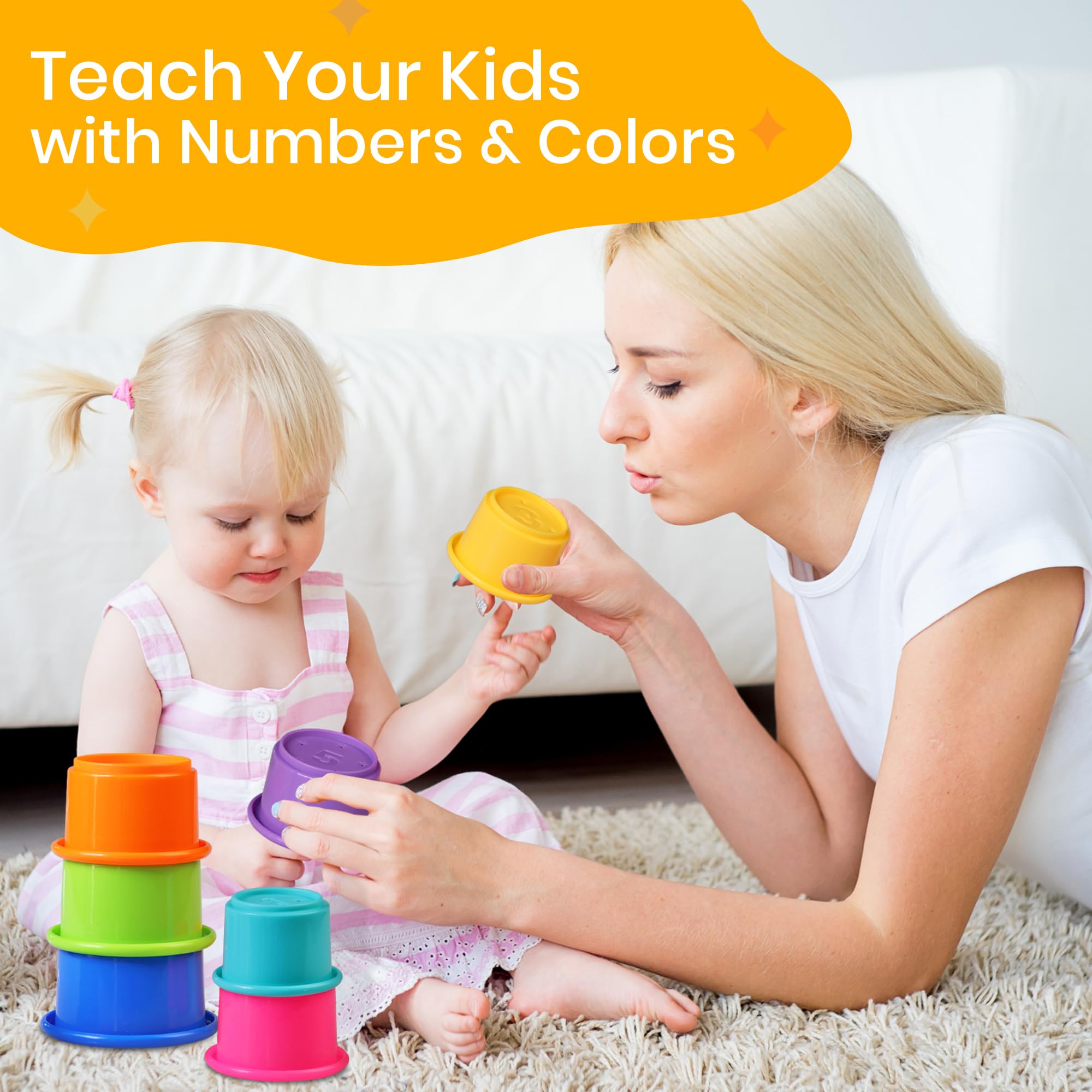 Tiny Tinker indoor-outdoor cups for versatile stacking and exploration