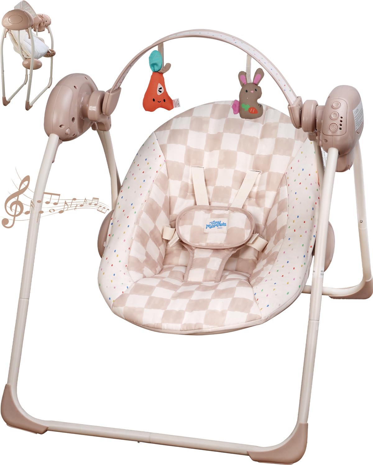 Tiny Marvels portable swing in compact fold design for easy storage and travel