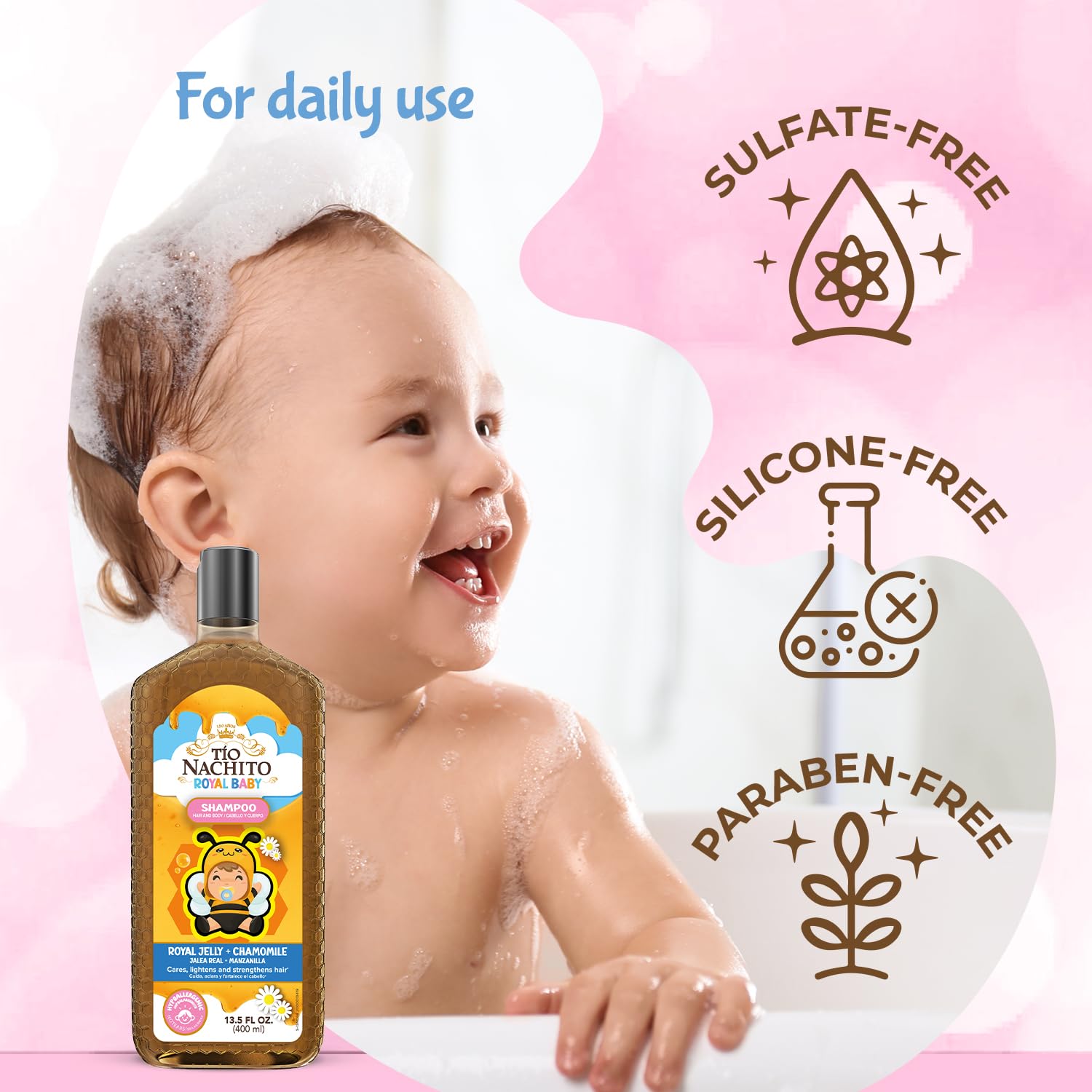 Tio Nacho Royal Baby Shampoo daily use, suitable for daily baths.