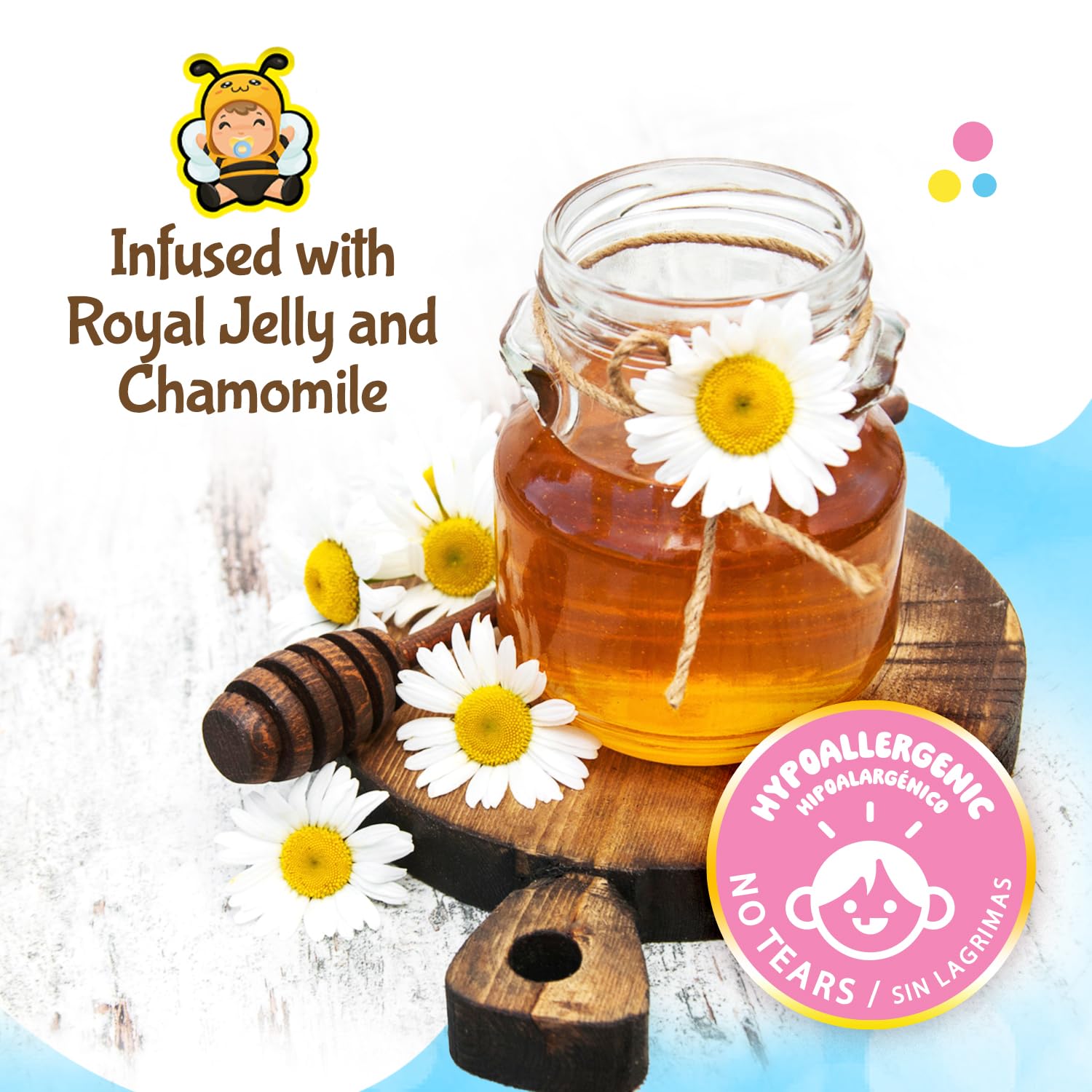 Tio Nacho Royal Baby Shampoo soft lather, easy rinse for toddlers.