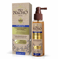 Tio Nacho Thickening Bottle Application shows easy spray for added fullness