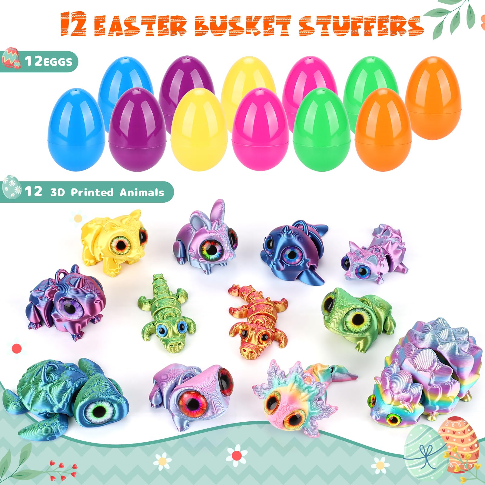 Tiocky 3D printed mini sea animals with articulated joints for tactile play