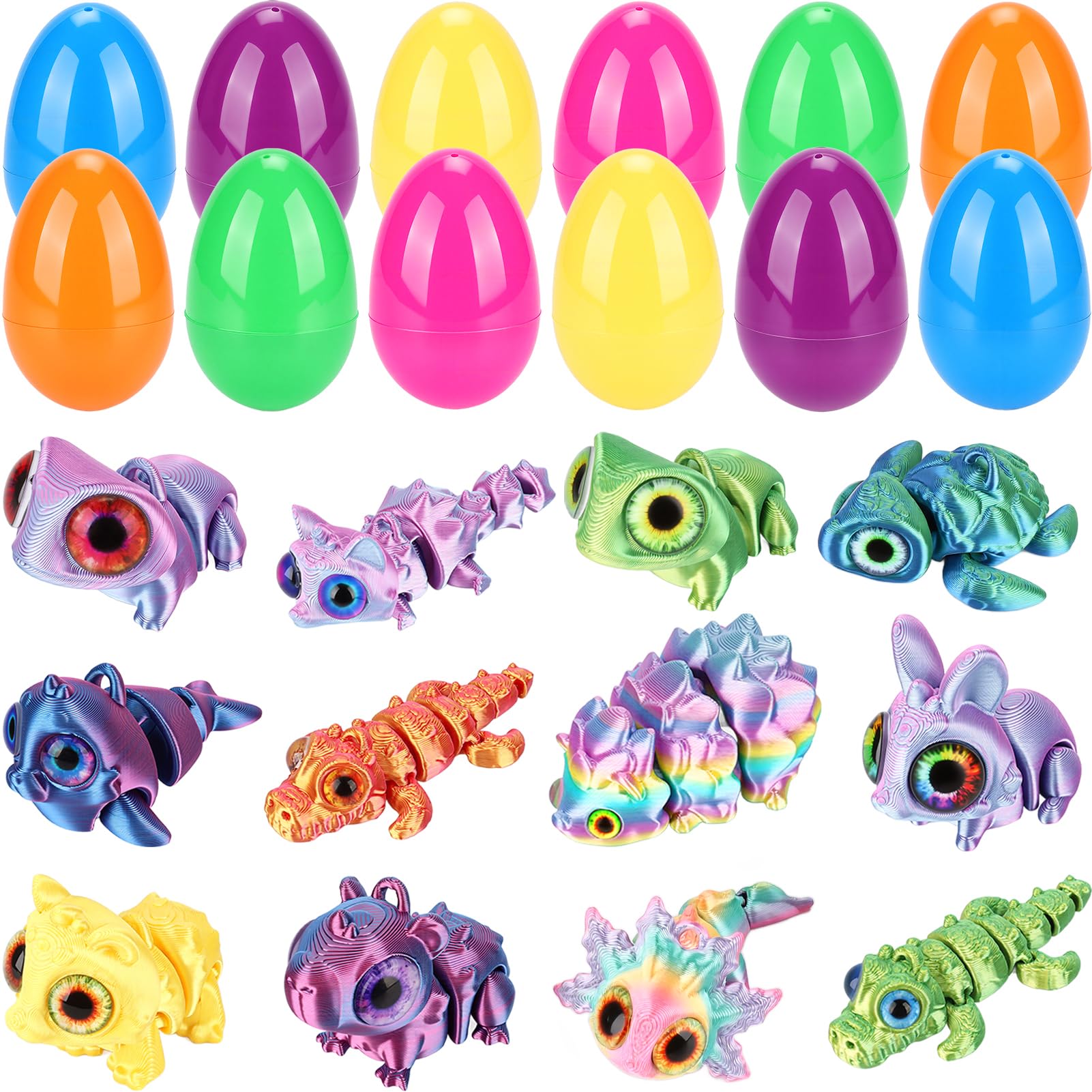 Tiocky Easter eggs filled with 3D mini sea animals for egg hunts