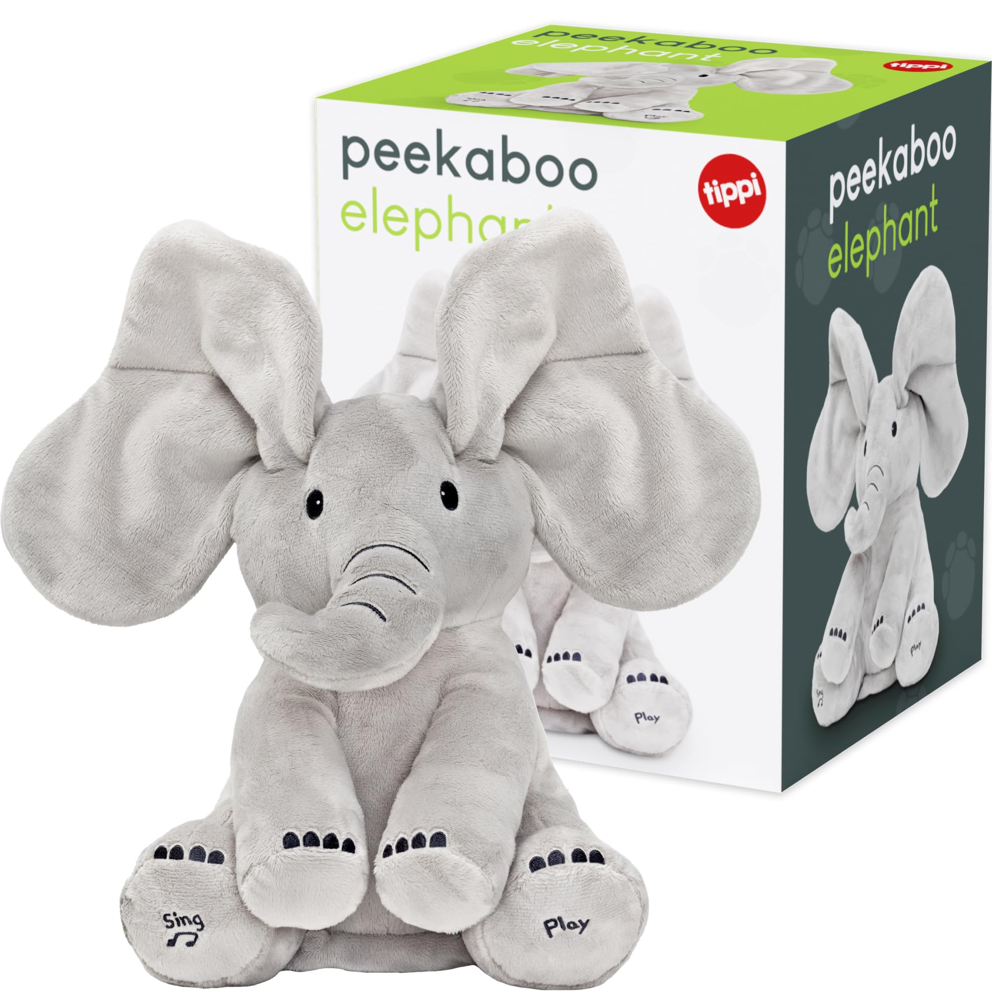 Tippi Peek-a-Boo Elephant gift box ready packaging for gifting.
