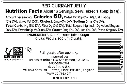 Tiptree Red Currant Jelly with warm scones offers comforting fruit aroma.