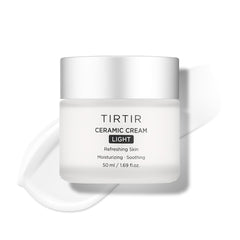 TIRTIR Ceramic Cream Light packaging close-up highlighting premium hydration.