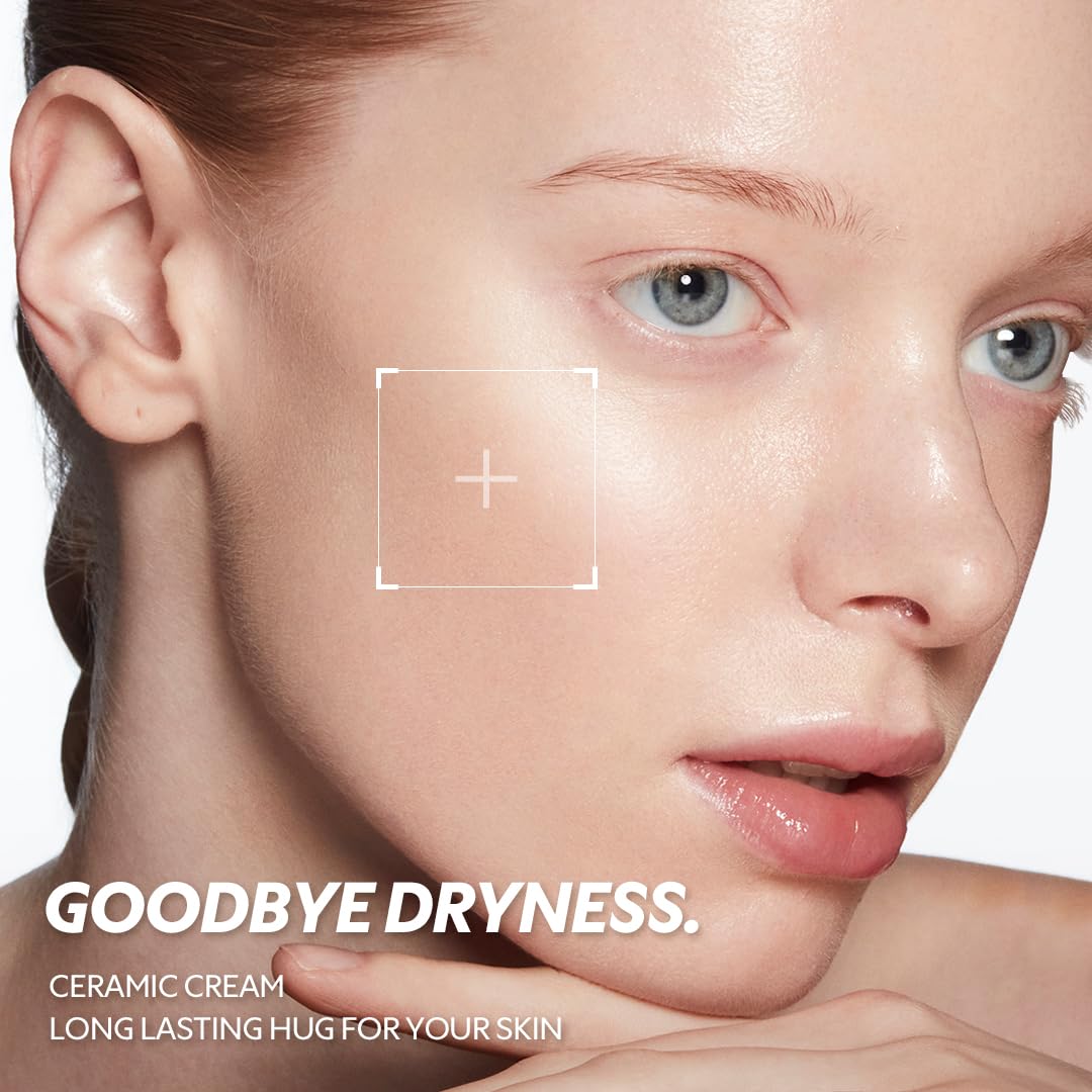 TIRTIR Ceramide Cream texture swirl demonstrates lightweight moisture