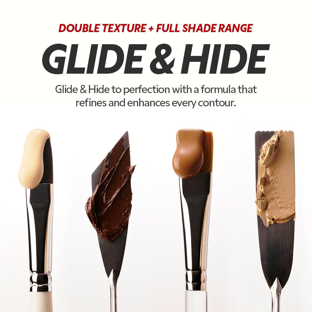 TIRTIR Glide&Hide close-up shows under-eye coverage and brighten effect.