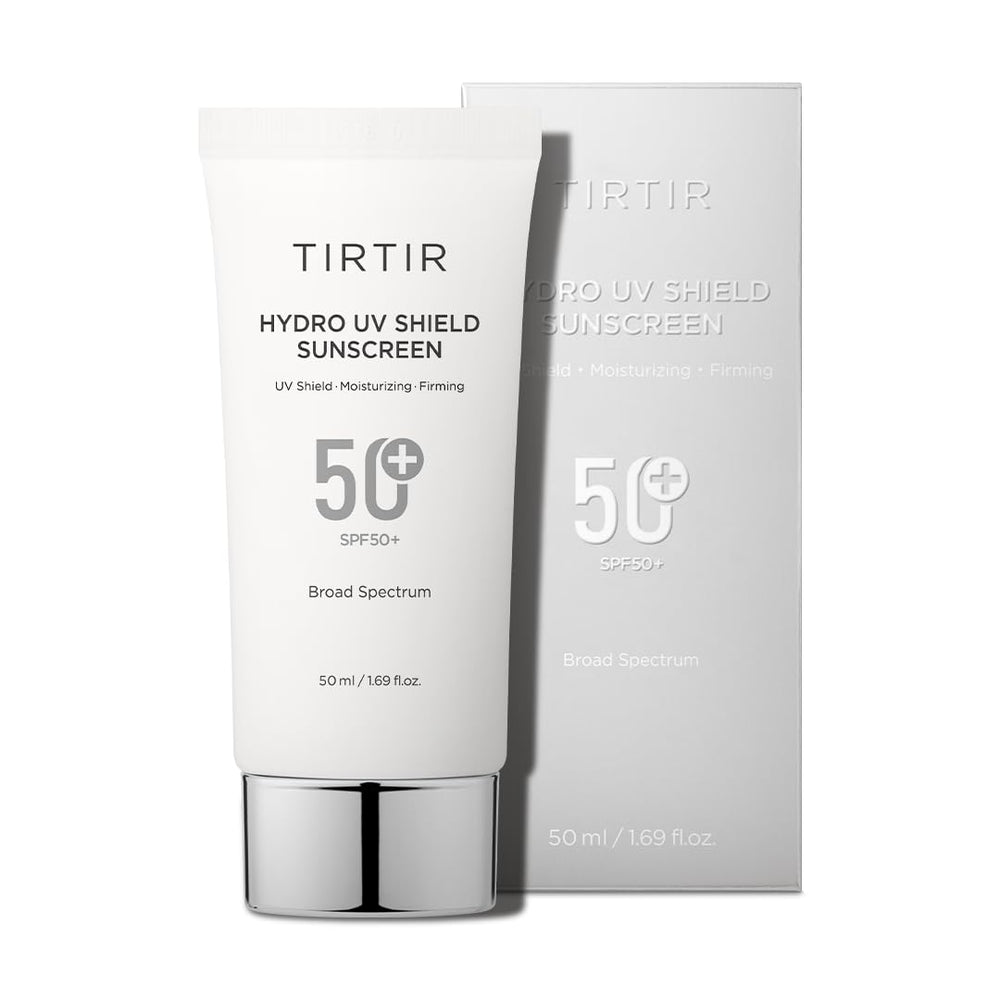 TIRTIR Hydro UV Shield sunscreen applied on the face for even coverage.
