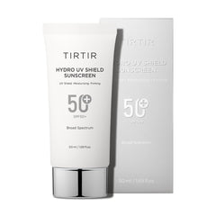 TIRTIR Hydro UV Shield sunscreen applied on the face for even coverage.