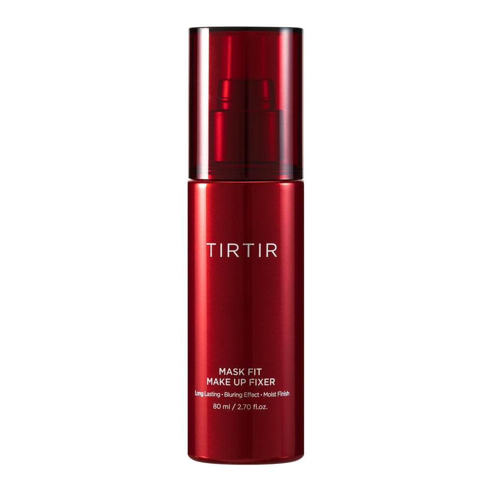 TIRTIR Mask Fit spray bottle shows long-lasting makeup hold for all-day wear.