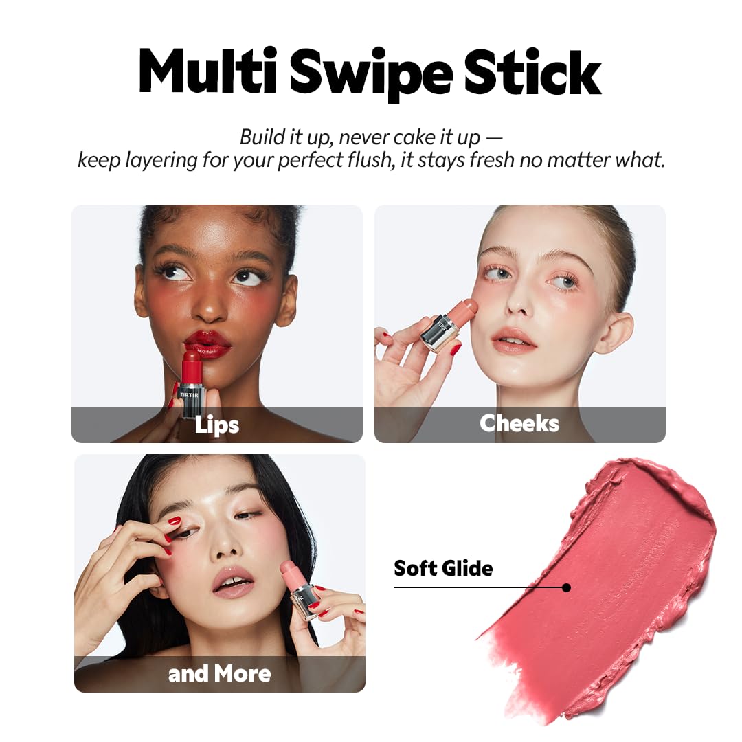 TIRTIR Mood Glider Rose Drizzle color palette with natural glow options.
