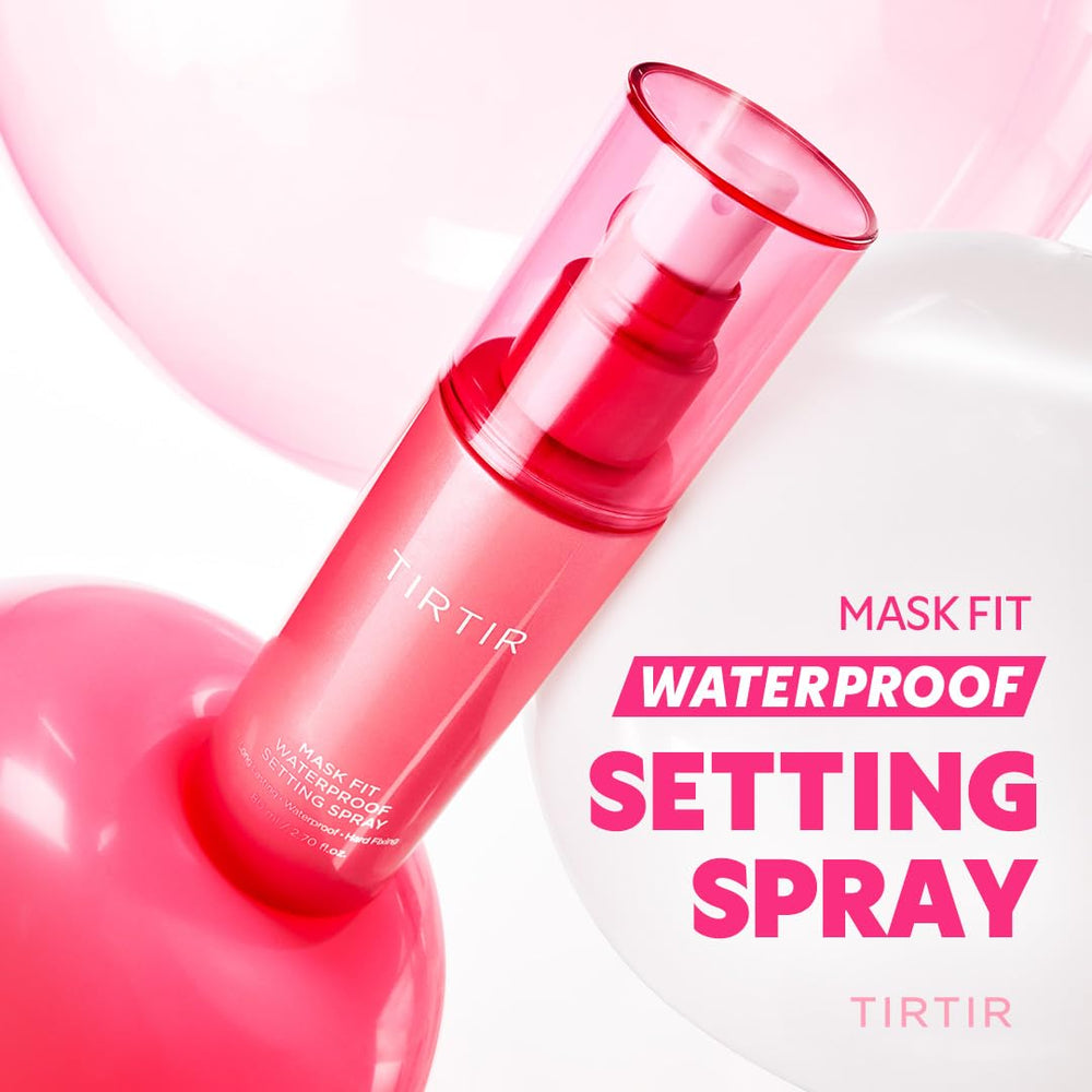 TIRTIR refreshing mist in action, offering a light, breathable finish.