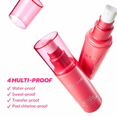TIRTIR spray demonstrates sweatproof resistance during activity.